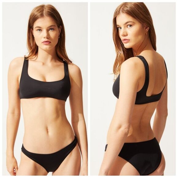 NWT|SOLID & STRIPED Elle Black Bikini Top, XS - Picture 2 of 7